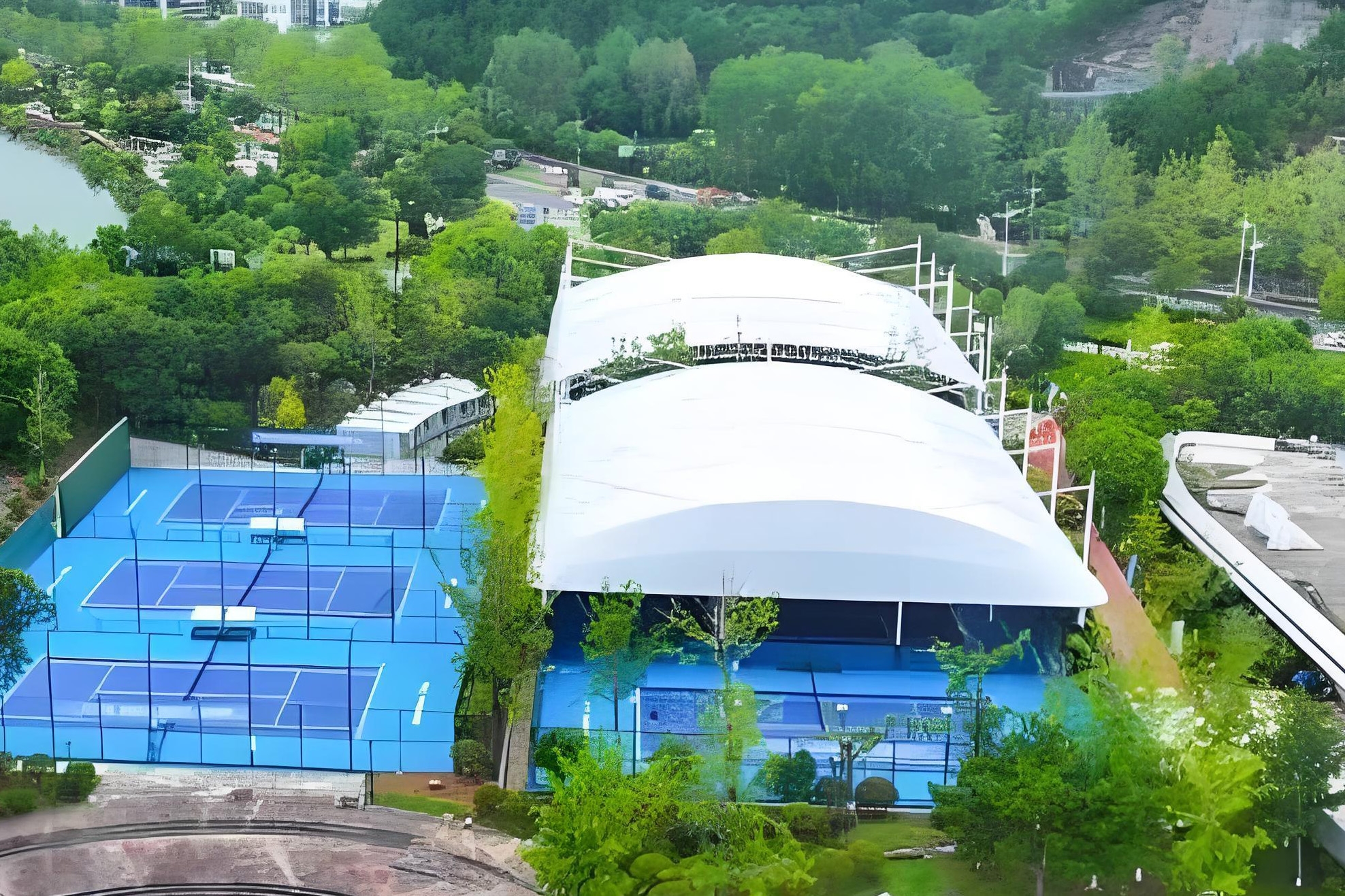 千岛湖中等职业学校网球场膜结构